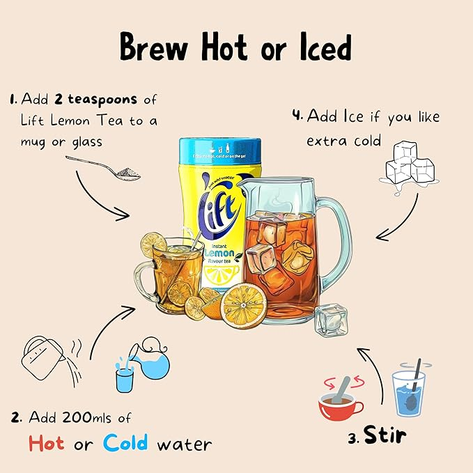 Lift Instant Lemon Flavour Tea (Reduced Sweetness)