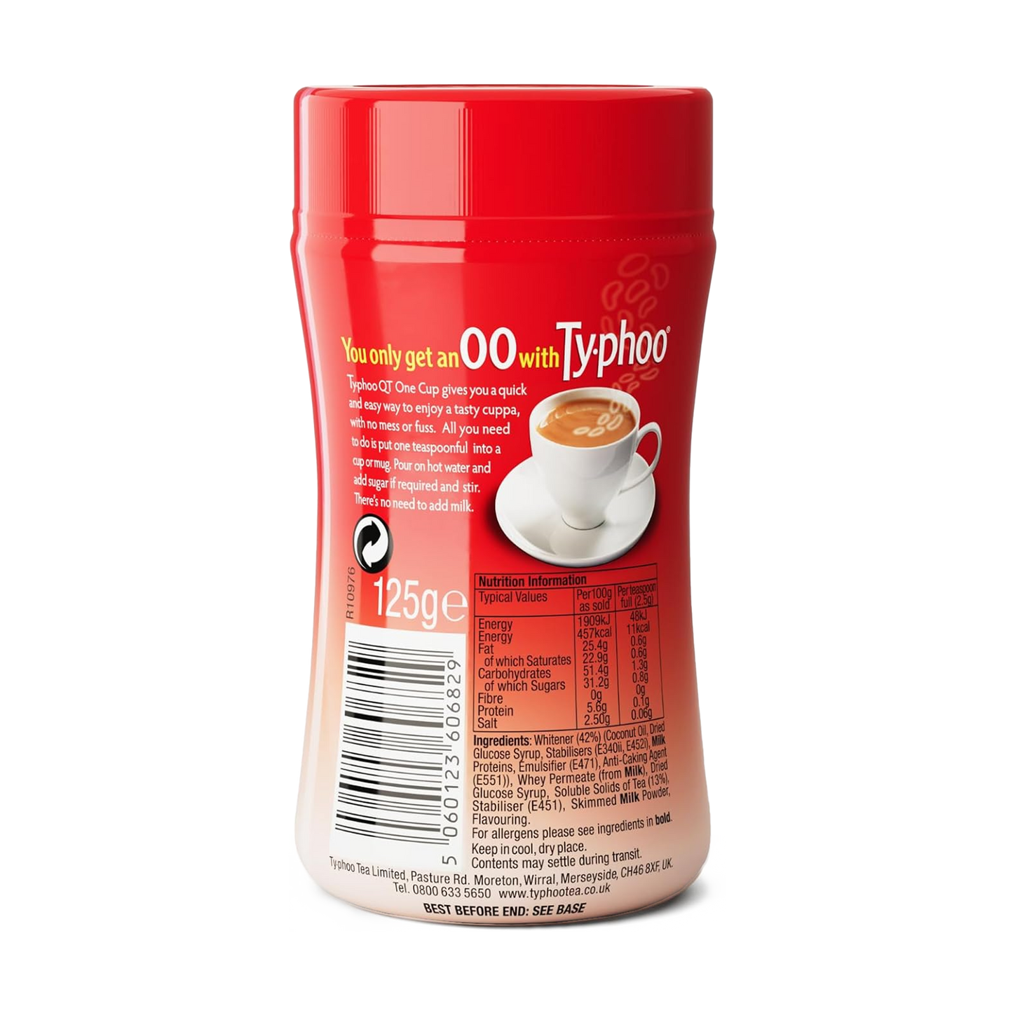 Typhoo QT - One Cup Instant Tea (With Whitener)